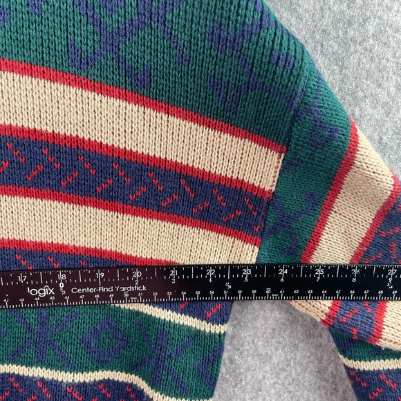 Vintage Johnathan Stewart‎ Mens Size Large Grandpacore knit sweater multicolor - Picture 4 of 7